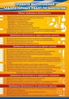 Стенд "Правила выполнения лабораторных работ по биологии" (вариант 2) - «globural.ru» - Волгодонск