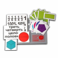 Набор для изучения простых дробей. Составление целого из частей (раздаточный) - «globural.ru» - Волгодонск