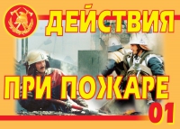 Комплект плакатов "Действия при пожаре" - «globural.ru» - Волгодонск