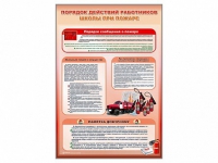 Стенд "Порядок действий работников школы при пожаре" - «globural.ru» - Волгодонск
