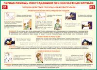 Таблица Порядок действий при опасном кровотечении 1000*1400 винил - «globural.ru» - Волгодонск