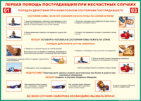 Таблица Порядок действий при коматозном состоянии пострадавшего 1000*1400 винил - «globural.ru» - Волгодонск