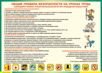 Таблица Общие правила безопасности на уроках труда 1000*1400 винил	  - «globural.ru» - Волгодонск