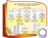 Стенд "Правописание корней с чередованием гласных" - «globural.ru» - Волгодонск