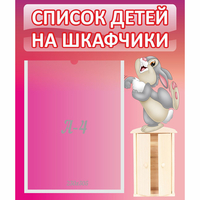 Стенд "Список на шкафчики" - «globural.ru» - Волгодонск