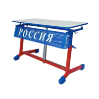Стол ученический двухместный "Патриот-2о" на газовом лифте (р.гр. № 3-7 и наклоном столешницы) - «globural.ru» - Волгодонск