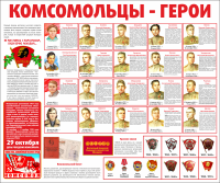 Тематический стенд "Комсомольцы-герои" - «globural.ru» - Волгодонск