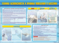 Стенд-уголок "Техника безопасности и правила поведения в бассейне" - «globural.ru» - Волгодонск