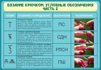 Стенд "Вязание крючком. Условные обозначения. Часть 2" - «globural.ru» - Волгодонск
