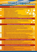 Стенд "Правила выполнения лабораторных работ по биологии" (вариант 2) - «globural.ru» - Волгодонск