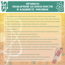Стенд "Правила пожарной безопасности в кабинете физики" - «globural.ru» - Волгодонск