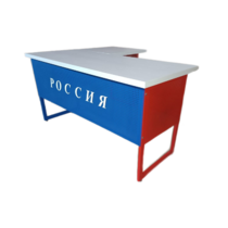 Стол преподавателя "Патриот" угловой с выкатной тумбой - «globural.ru» - Волгодонск