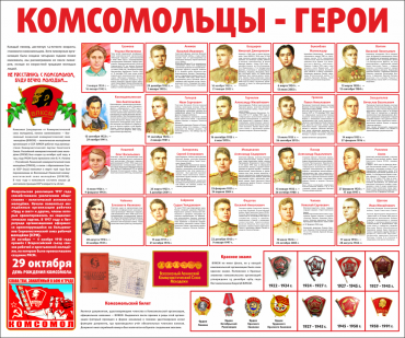 Тематический стенд "Комсомольцы-герои" - «globural.ru» - Волгодонск